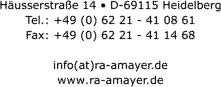 Häusserstraße 14 • D-69115 Heidelberg Tel.: